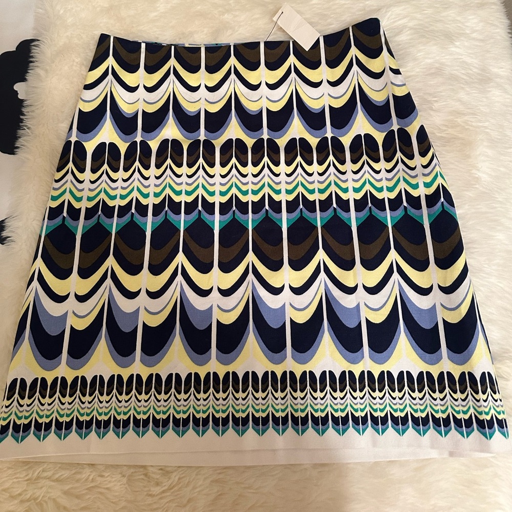 Talbots blue and yellow patterned skirt!
